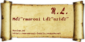 Mármarosi László névjegykártya