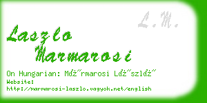 laszlo marmarosi business card